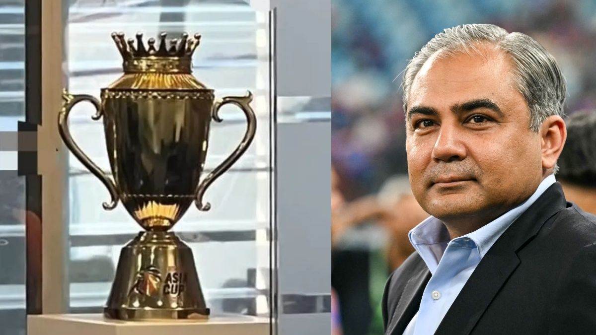 mohsin naqvi hands over asia cup trophy to uae board amid bcci threat
