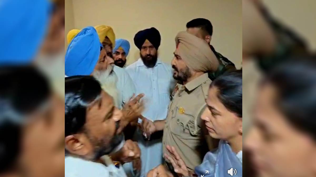 patiala news akali dal leaders clash with police over meeting mlas wife