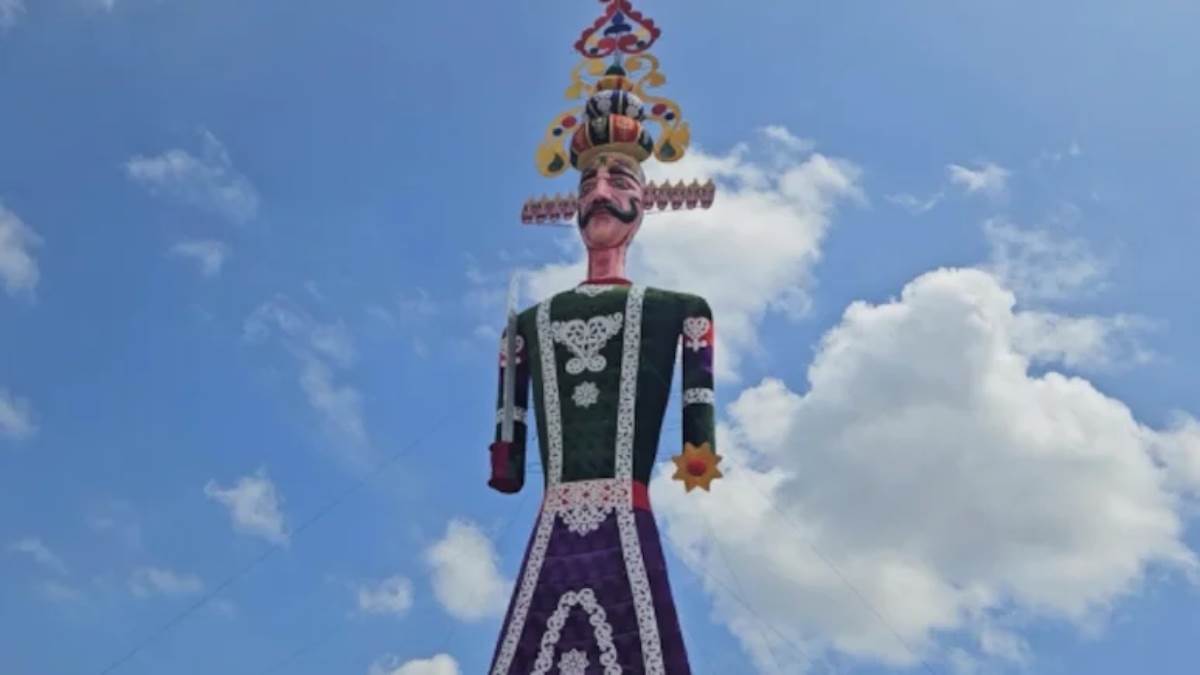 kotas giant ravan effigy defies rain stands tall at 221 feet
