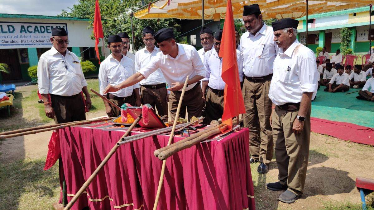 rss celebrates century plans outreach in jharkhand