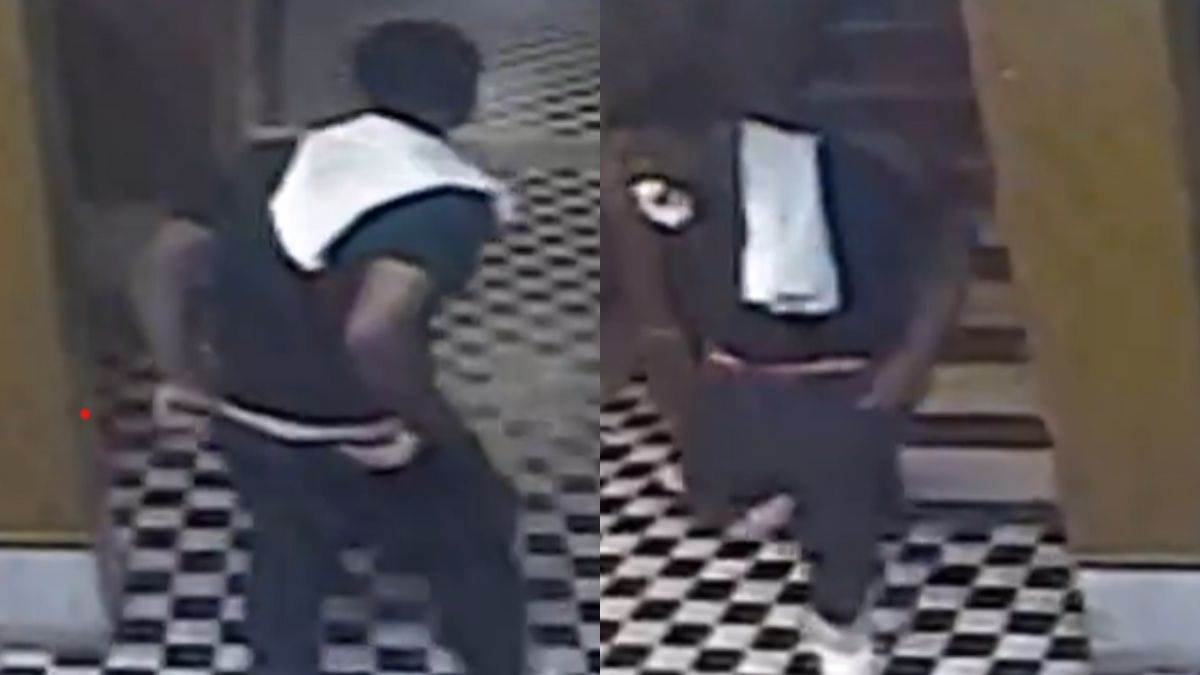 homeless man physically assaults women incident caught on cctv