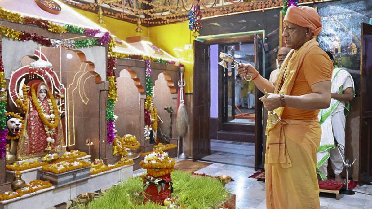 up navratri 2 crore devotees visit temples showcasing faith development