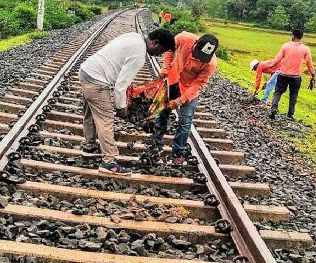 रेलवे की पटर‍ियों में फंस गया युवक का पैर, कुछ ही पल में आ गई ट्रेन