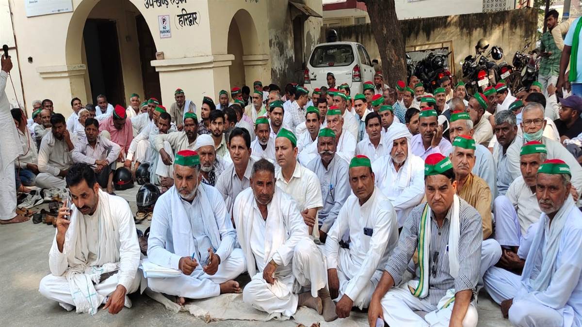 haridwar farmer protest against goverment for ganna price announcement