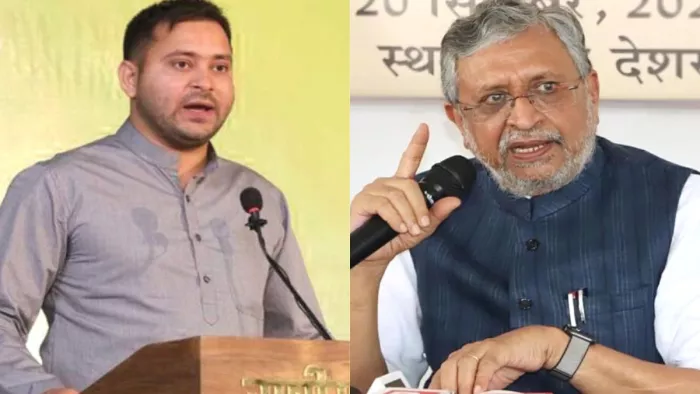 बिहार के उप मुख्यमंत्री तेजस्वी यादव और सुशील कुमार मोदी। जागरण आर्काइव।