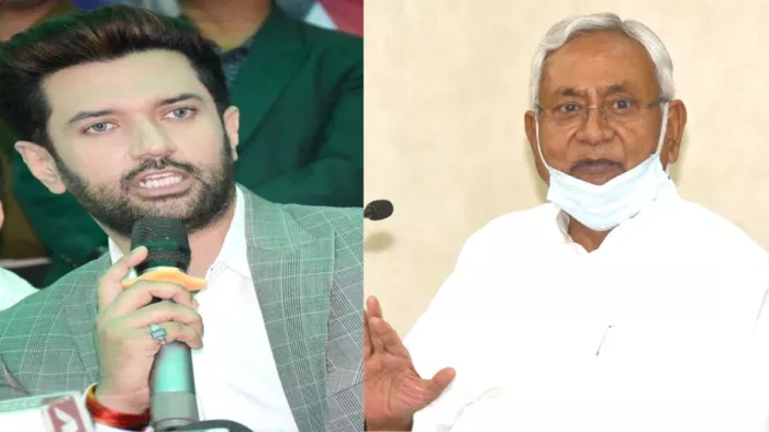 सांसद चिराग पासवान और बिहार सीएम नीतीश कुमार। जागरण आर्काइव।