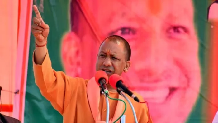 यूपी के सीएम योगी आदित्यनाथ ने राजस्थान के तिजारा में संबोधित की चुनावी रैली।