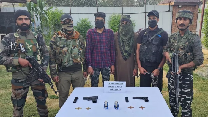 बारामूला में पुलिस ने TRF के एक मॉडयूल को नष्ट किया है।