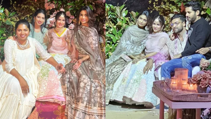 वरुण तेज और लावण्या त्रिपाठी की मेहंदी सेरेमनी ( Photo X)