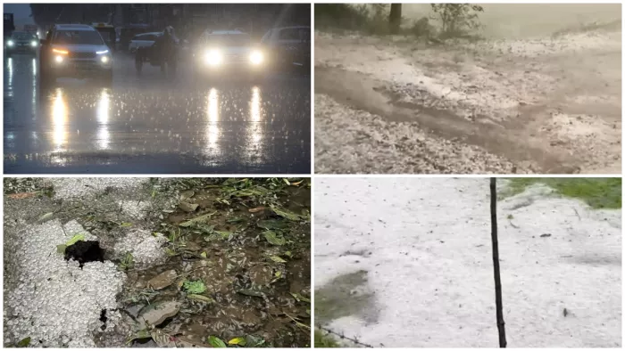 हरियाणा में कश्मीर जैसा नजारा: कहीं हुई बारिश तो कहीं गिरे ओले