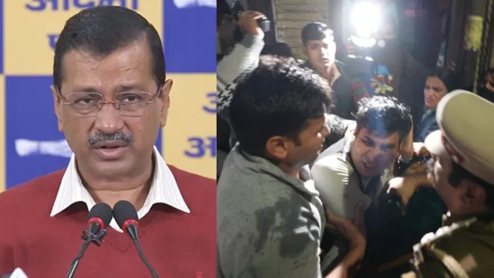 ग्रेटर कैलाश इलाके में केजरीवाल पर पानी फेंकने की हुई थी घटना। (फोटो- AAP/एक्स)