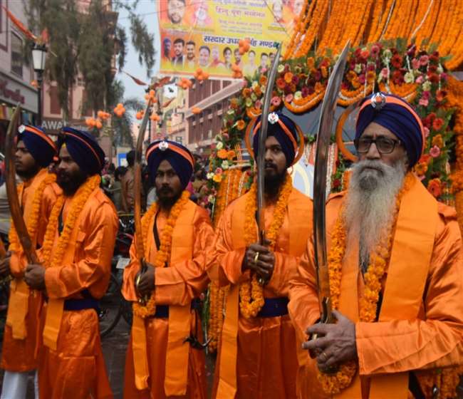 nagar kirtan procession took out on the festival of lights of guru gobind singh in varanasi