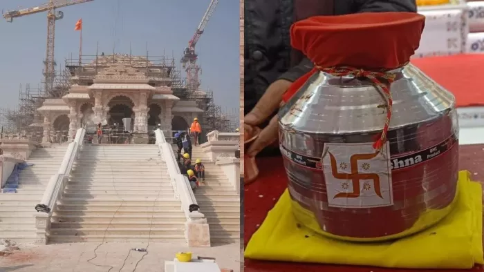 रामलला की प्राण प्रतिष्ठा में शामिल होने के लिए घर-घर पूजित अक्षत से निमंत्रण।