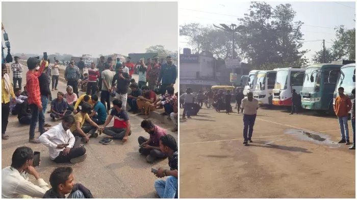 नगर निगम के डिपो से 368 बसें बाहर नहीं निकली।