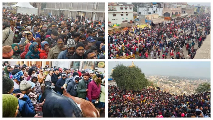 नव वर्ष पर मंदिरों में उमड़ा आस्था का सैलाब, अयोध्या-काशी; मथुरा में लगी भक्तों की कतारें