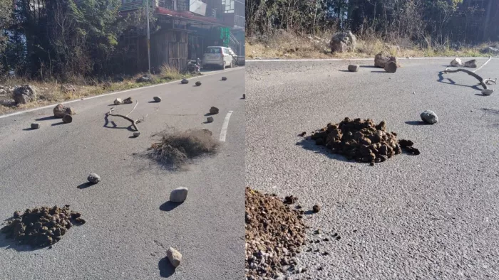 बिलासपुर में मंगरोट के राजनकांत ने फिर बंद किया हाईवे।