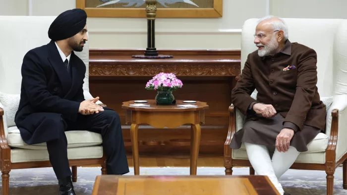 दिलजीत दोसांझ ने नए साल के मौके पर प्रधानमंत्री नरेन्द्र मोदी से मुलाकात की (फोटो- एक्स)