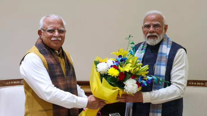 शाह-नड्डा के बाद हरियाणा सीएम मनोहर लाल ने की पीएम मोदी से मुलाकात।