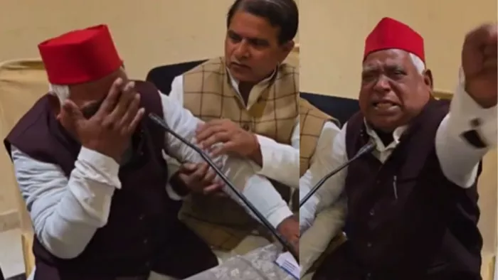 फूट-फूटकर क्यों रोने लगे सपा सांसद अवधेश प्रसाद?
