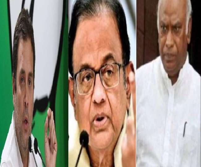 कांग्रेस के वरिष्ठ नेता राहुल गांधी, चिदंबरम, मल्लिकार्जुन खड़गे !