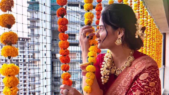 शादी से पहले आरती सिंह के घर में हुई पूजा। फोटो क्रेडिट- इंस्टाग्राम