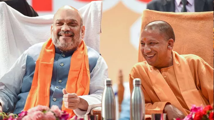 अमित शाह ने संसद में कहा कि अगले बार भी यूपी में योगी रिपीट होंगे।(फोटो सोर्स: फाइल फोटो)