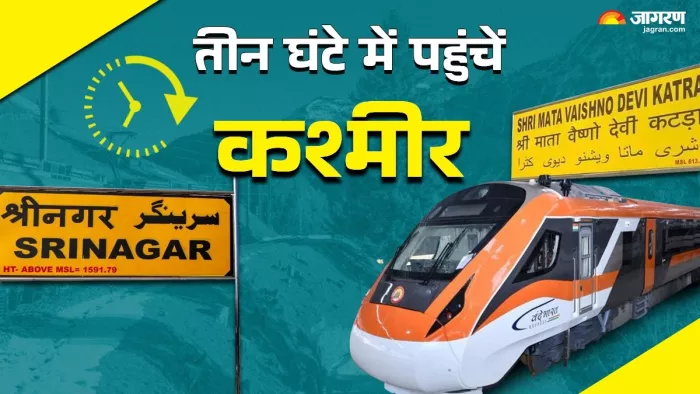 श्रीनगर के लिए 19 अप्रैल से दौड़ेगी वंदे भारत एक्सप्रेस ट्रेन (जागरण ग्राफिक्स)
