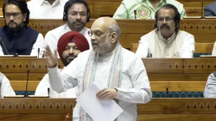 Waqf Bill: वक्फ संशोधन विधेयक को लेकर चल रहे चर्चा में अमित शाह ने हिस्सा लिया।(फोटो सोर्स: एएनआई)