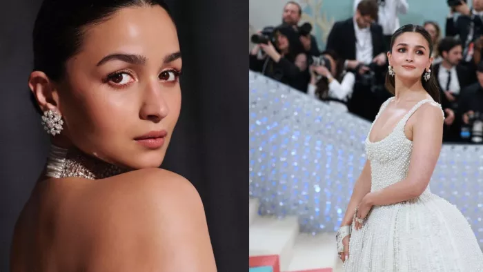 Met Gala 2023: रेड कारपेट पर एक लाख मोतियों से बना गाउन पहन पहुंचीं आलिया भट्ट, देखें तस्वीर