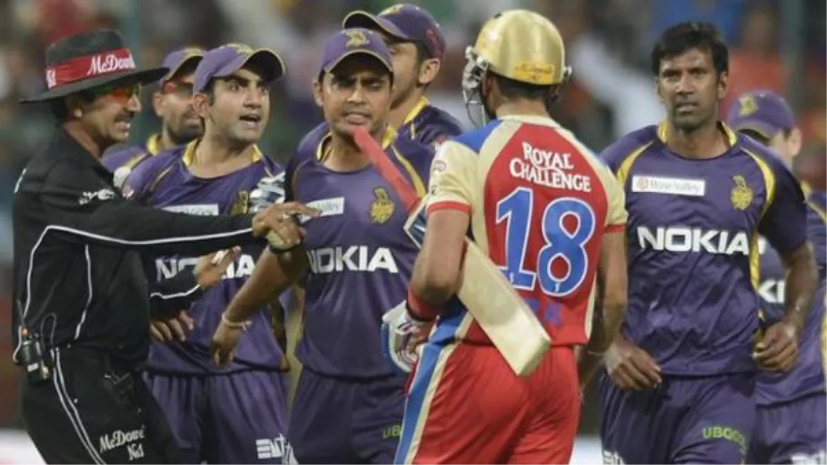 Gautam Gambhir and Kohli at IPL 2013