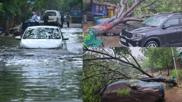दिल्ली में आज सुबह हुई रिकॉर्डतोड़ बारिश। जागरण फोटो