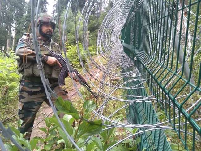 pakistan firing on the international border in arnia sector jammu firing on bsf jawan while doing maintenance work