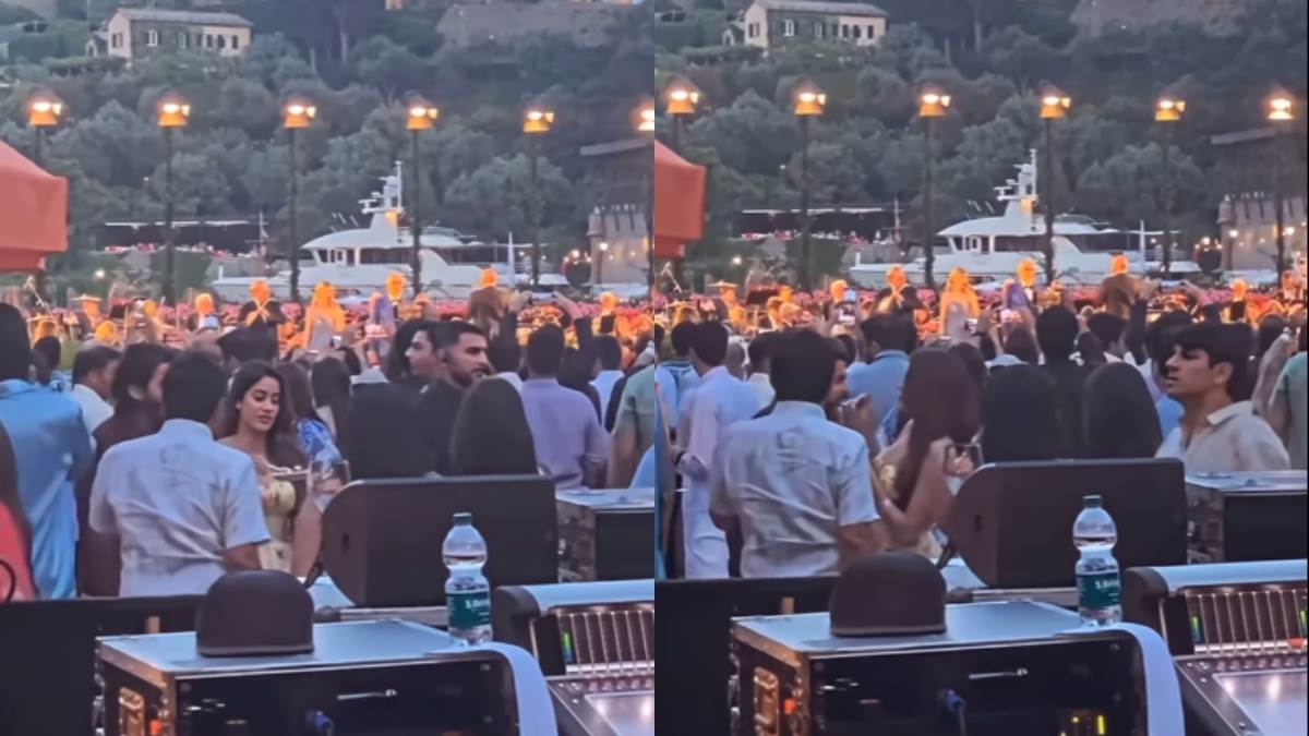 cute video of janhvi kapoor and shikhar pahariya surfaced from anant radhika cruise party