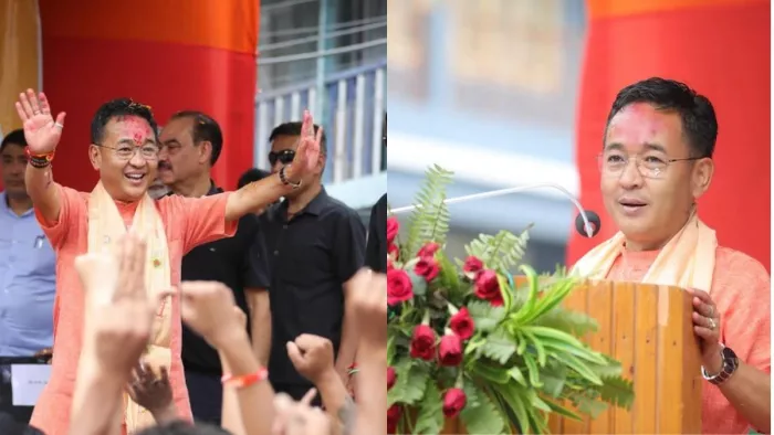 विधानसभा चुनाव में प्रचंड बहुमत मिलने पर गदगद हुए CM तमांग, SKM कार्यकर्ताओं को दिया संदेश