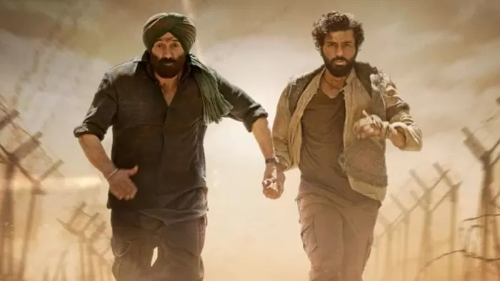Sunny Deol and Utkarsh Sharma Still from Gadar 2
