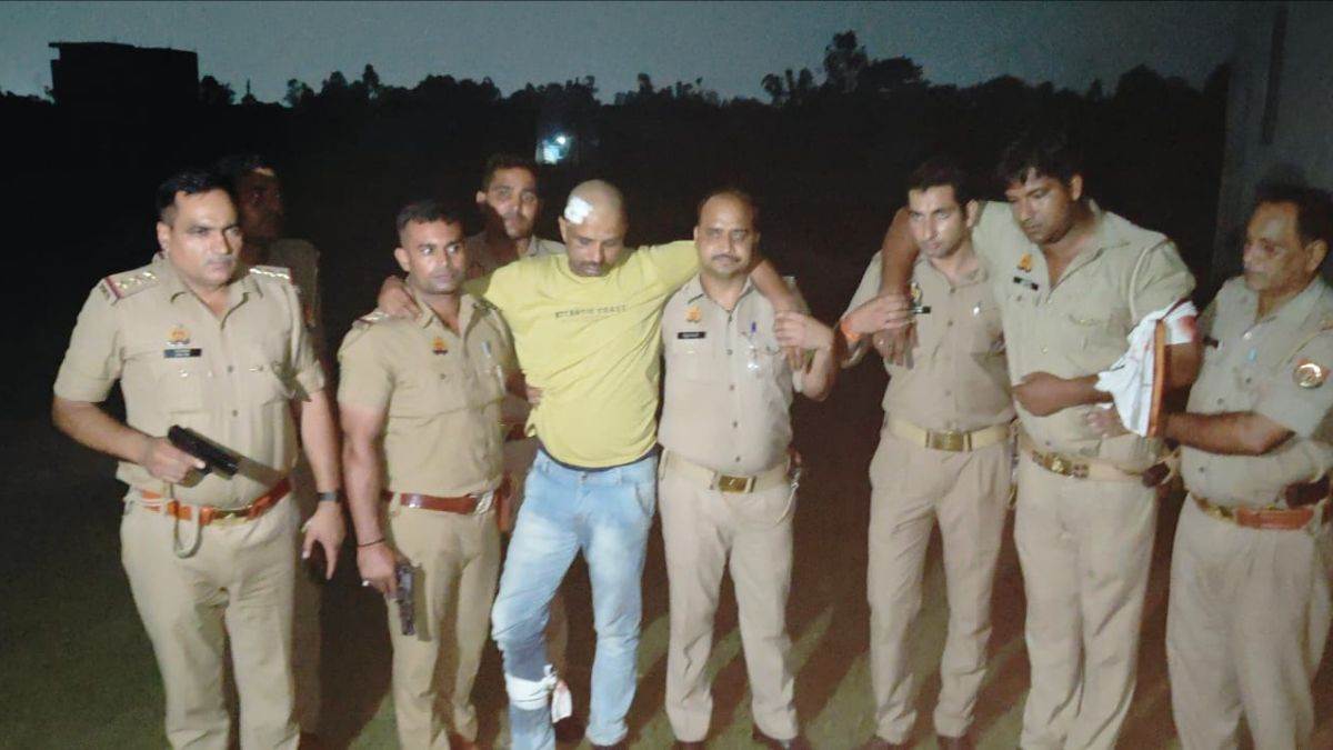 saharanpur news police encounter with the man who killed the youth the constable and the miscreant were shot