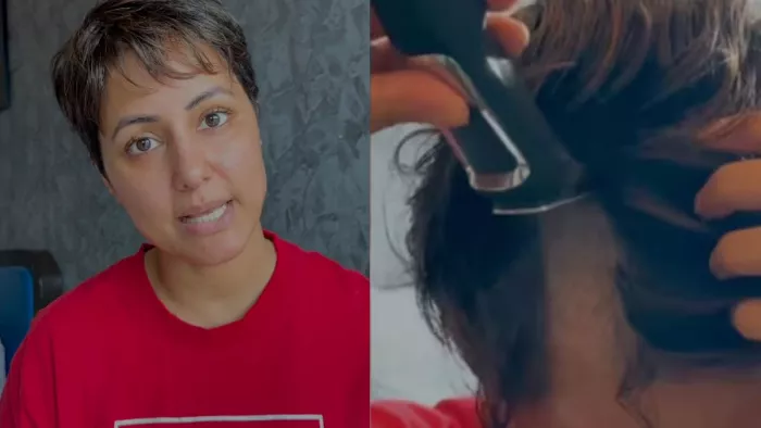 हिना खान ने मुंडवाया सिर शेयर किया वीडियो