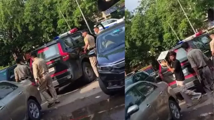हिमाचल पुलिस जवानों का चंडीगढ़ में शराब खरीदते वीडियो वायरल हो रहा है।