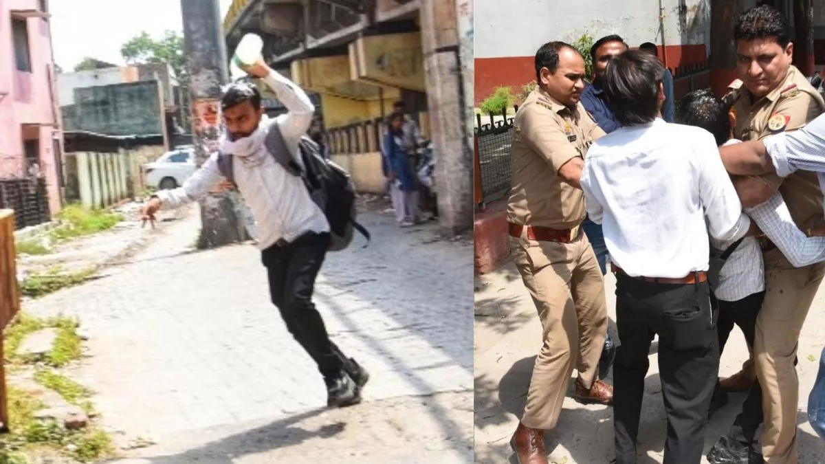 Aligarh News: एलएलबी के छात्र ने पेट्रोल छिड़ककर किया आत्मदाह का प्रयास, खून से लिखे पत्र, ढाई घंटे चला हंगामा