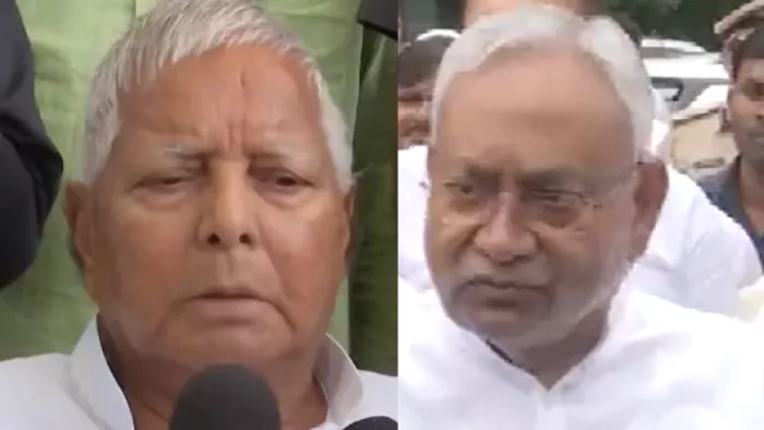 लालू से सियासी चर्चा करने राबड़ी के घर पहुंचे नीतीश
