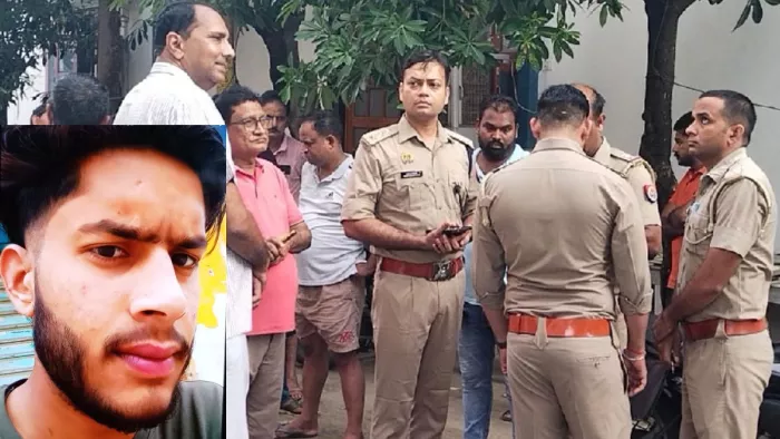युवक के आत्महत्या करने के बाद मौके पर पुलिस