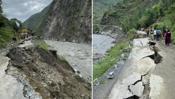 चंबा भरमौर राष्ट्रीय राजमार्ग की हालत खराब है।