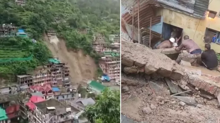 जिला कुल्लू के आनी में हुआ भयंकर भूस्खलन। जागरण