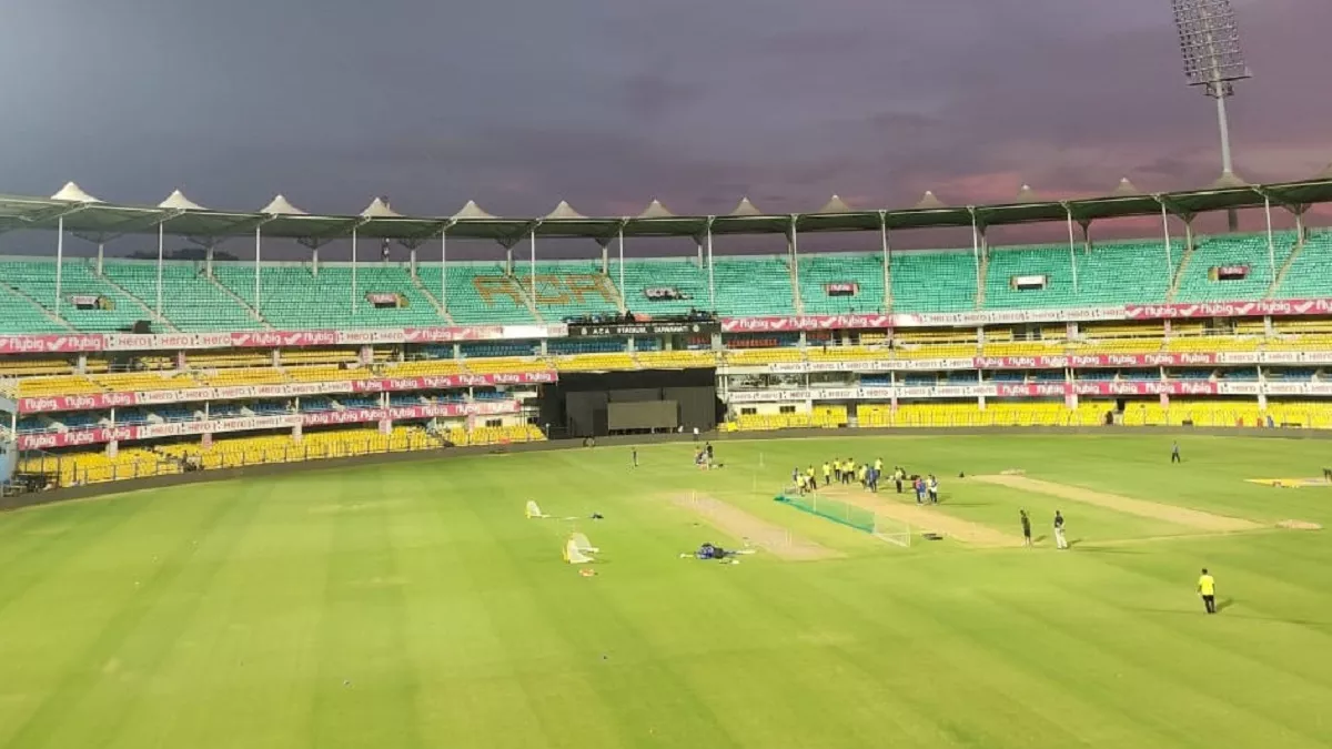 IND vs SA Guwahati weather Report: बारसापारा क्रिकेट स्टेडियम गुवाहाटी (फोटो क्रेडिट ट्विटर)