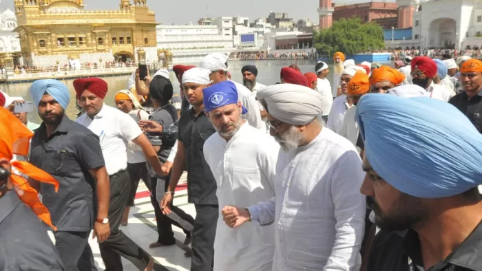 अमृतसर के श्रीहरिमंदिर साहिब में नतमस्तक होंगे राहुल गांधी (फोटो जारगण)।