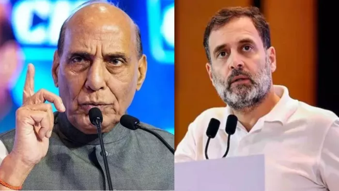 रक्षा मंत्री राजनाथ सिंह ने राहुल गांधी पर निशाना साधा है।