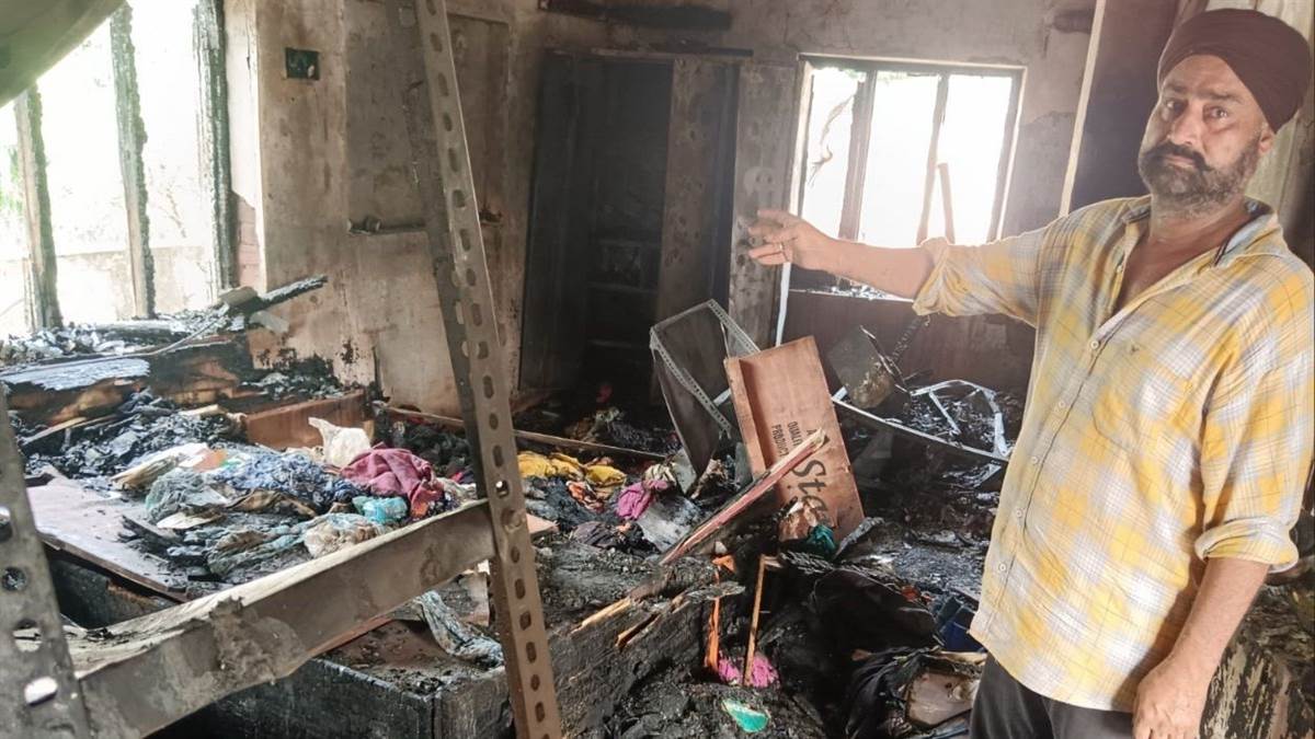 fire in raiya short circuit causes major loss 20 lakhs worth of things burnt amritsar trending news