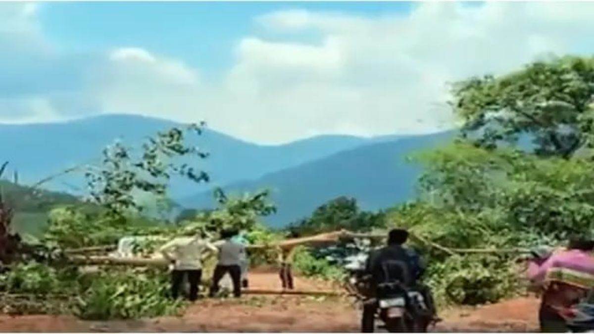 landslide disrupts connectivity in odishas gajapati district