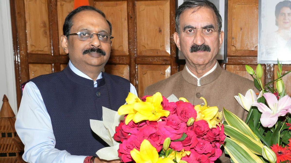 sanjay gupta meets cm sukhu after appointment as himachal pradesh chief secretary