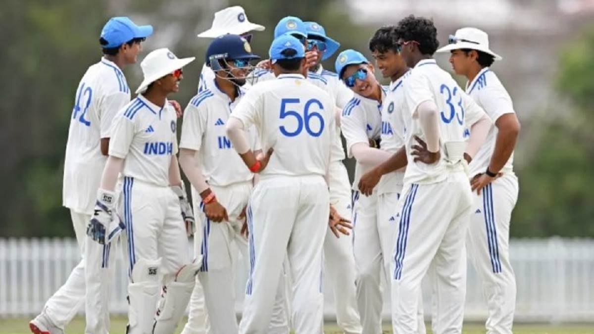 india u19 outplay australia u19 in first youth test vaibhav suryavanshi vedant trivedi and deepesh devendran